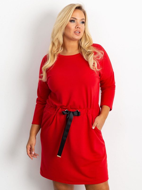 Red Plus Size Lyric Dress