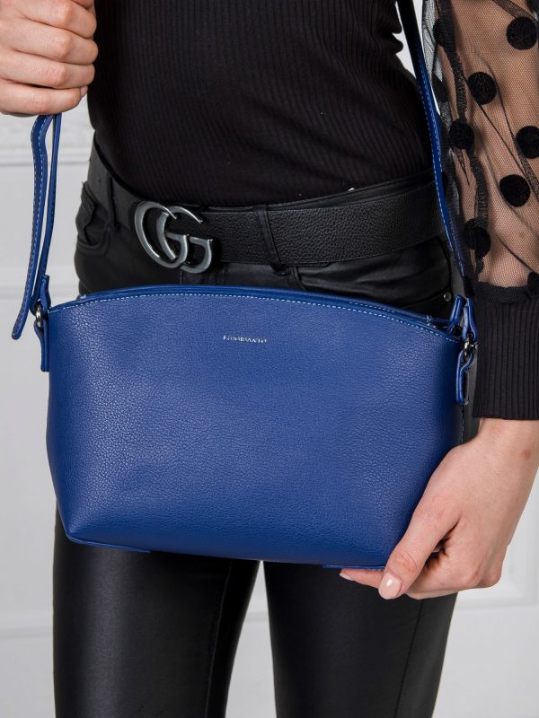 Blue eco leather handbag