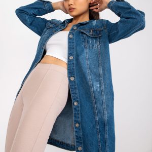 Blue long denim jacket Salome RUE PARIS