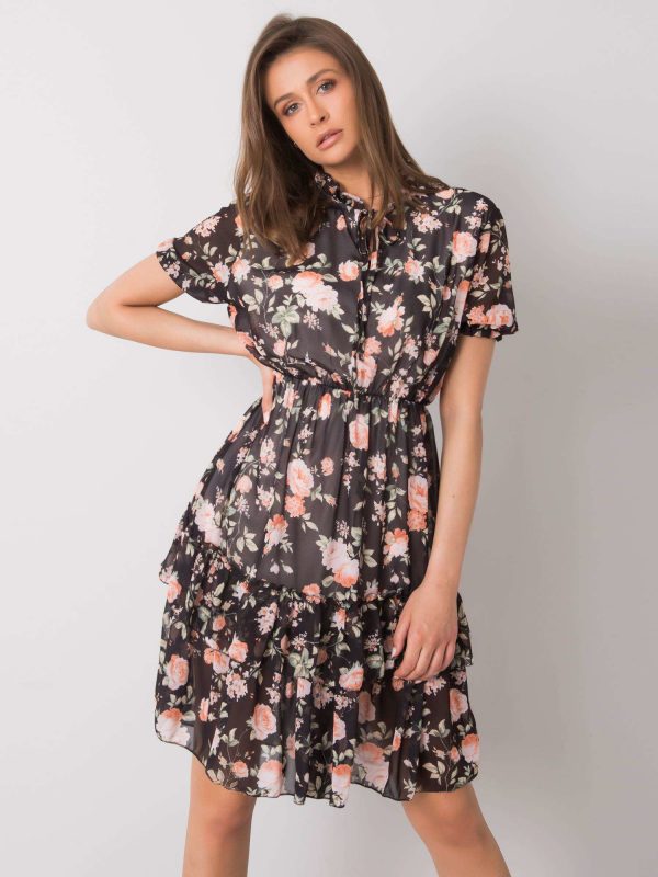 Black Mckenna Floral Dress