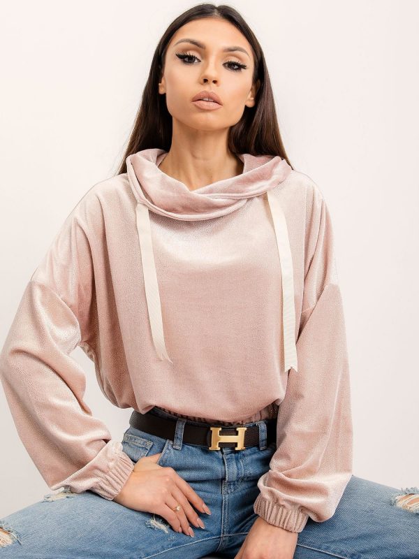 RUE PARIS Beige and Gold Sweatshirt April