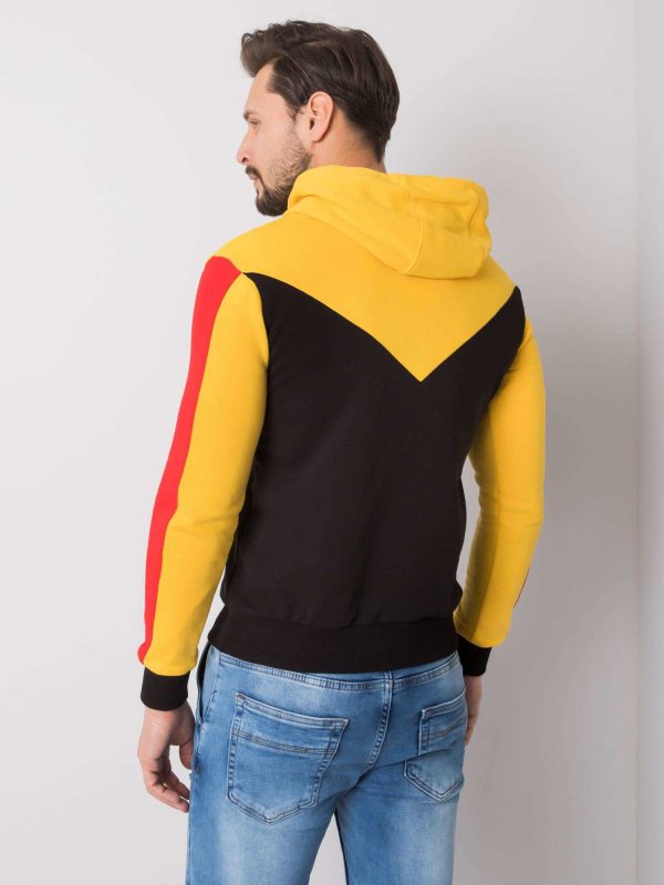 Braxton Men's Yellow and Black Hoodie