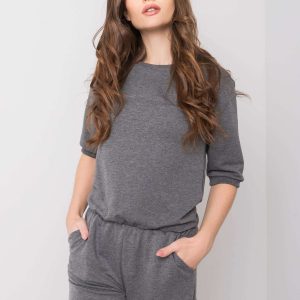 Dark Grey Melange Jumpsuit Ilina