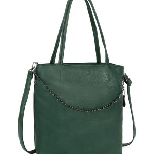 Green large bag made of eco leather LUIGISANTO