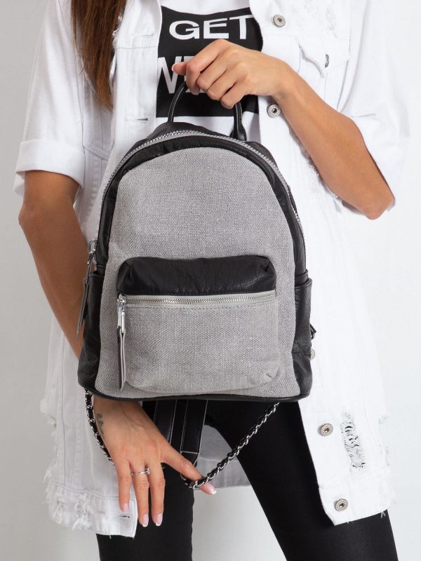 Grey-black backpack