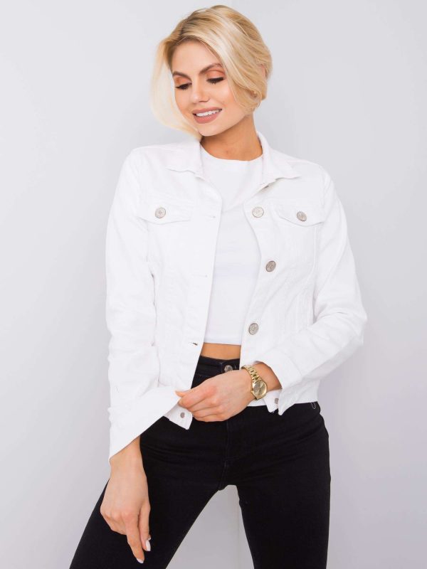 Kaylah RUE PARIS white denim jacket