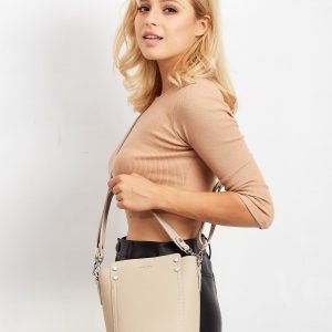 Beige bag with detachable handle