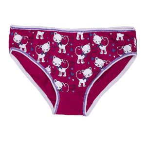 Burgundy cotton panties for girl