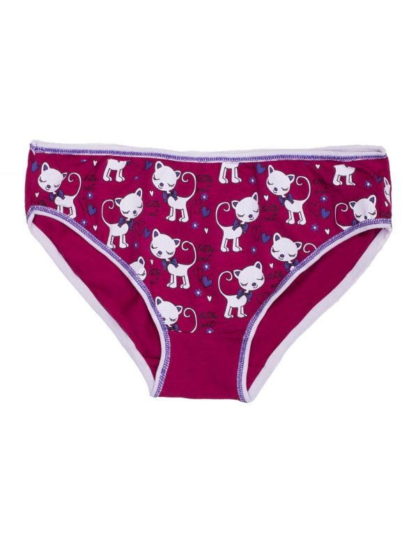 Burgundy cotton panties for girl