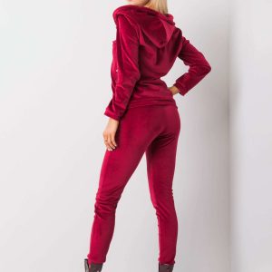 Burgundy velour set Melody