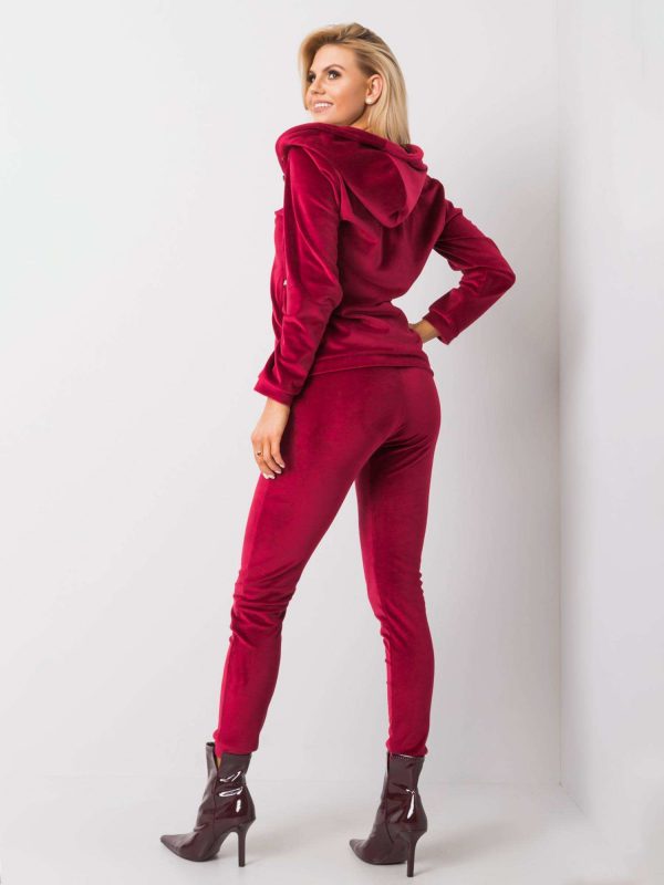 Burgundy velour set Melody