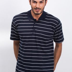 Navy blue and white polo shirt for men Enough