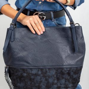 Navy blue shopper bag