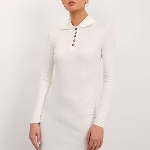 Ecru ribbed dress BSL