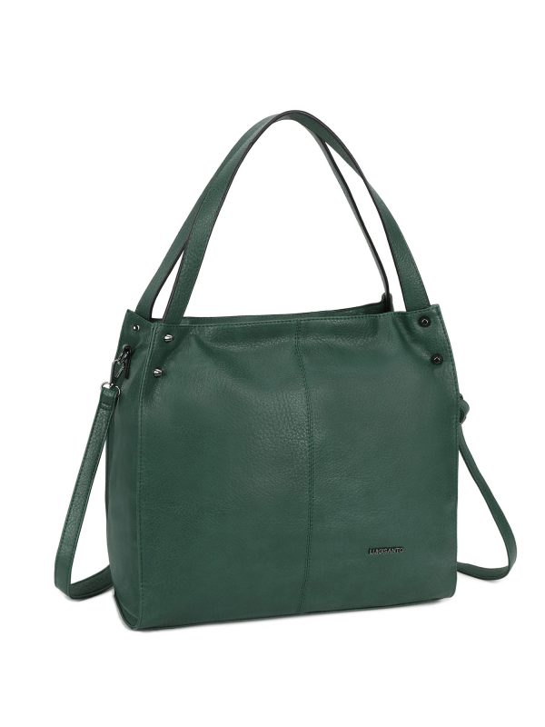 Green women's bag with studs LUIGISANTO