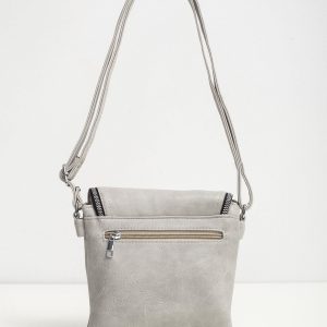 Grey handbag with tasses