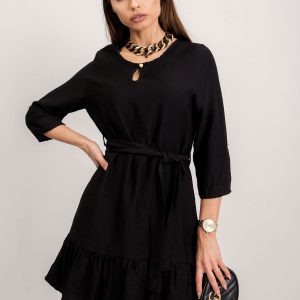 RUE PARIS Black Dress Ellaine