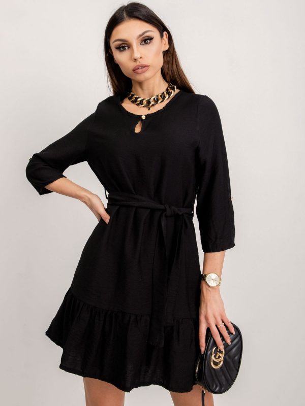 RUE PARIS Black Dress Ellaine