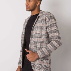 Cooper Black and Beige Men's Plaid Blazer