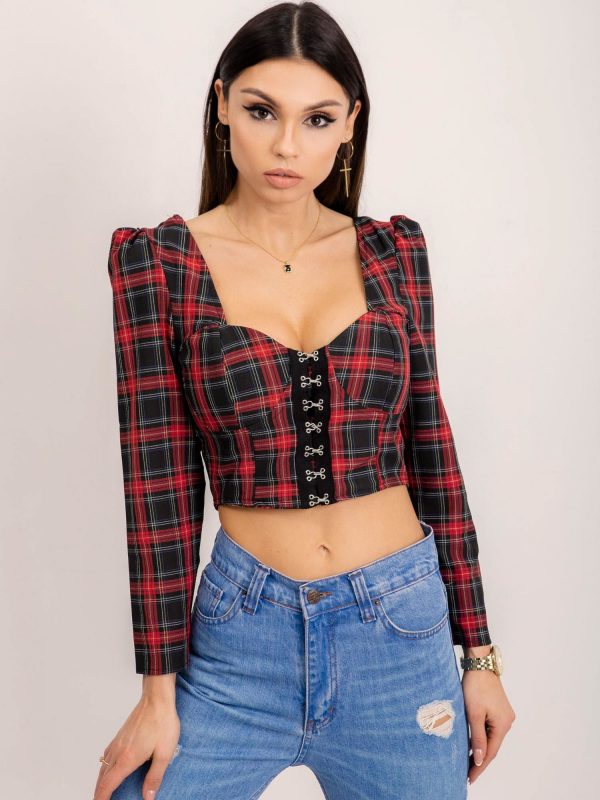 BSL Red Checkered Blouse