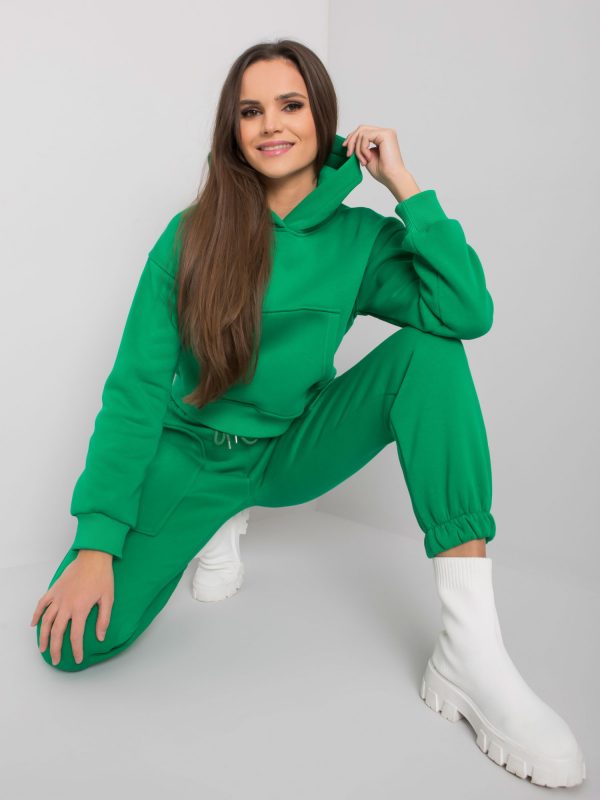 Green Cotton Sweatsuit Set Solange