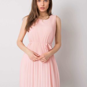 Pale pink pleated dress Monza SUBLEVEL