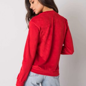 Red velour sweatshirt Cristobel