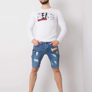 Blue denim shorts for men Carlos