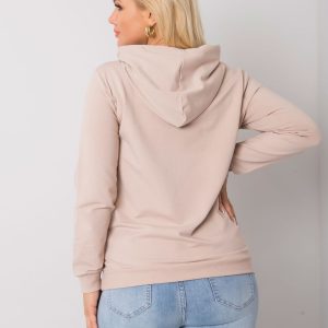 Beige Kangaroo Plus Size Hoodie Shila