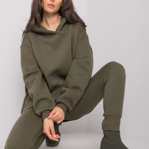 Khaki Two-Piece Sweatshirt Set Lucia