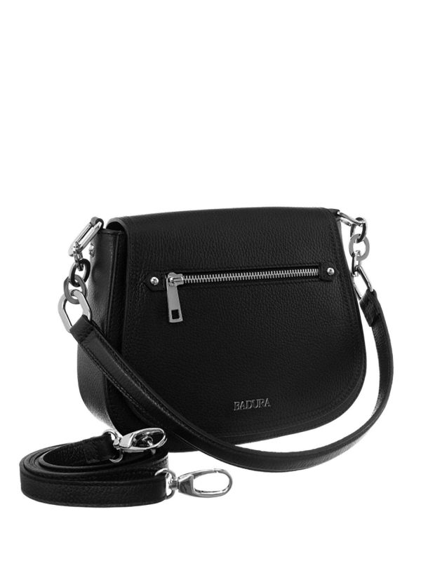 Black Leather Messenger Messenger BADURA