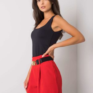 Women's Red Shorts with Kalindi Strap