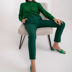 Dark Green Giulia Ankle-length Suit Pants