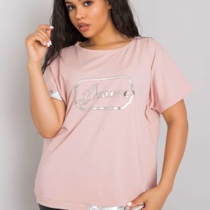 Dirty pink blouse plus size Ina