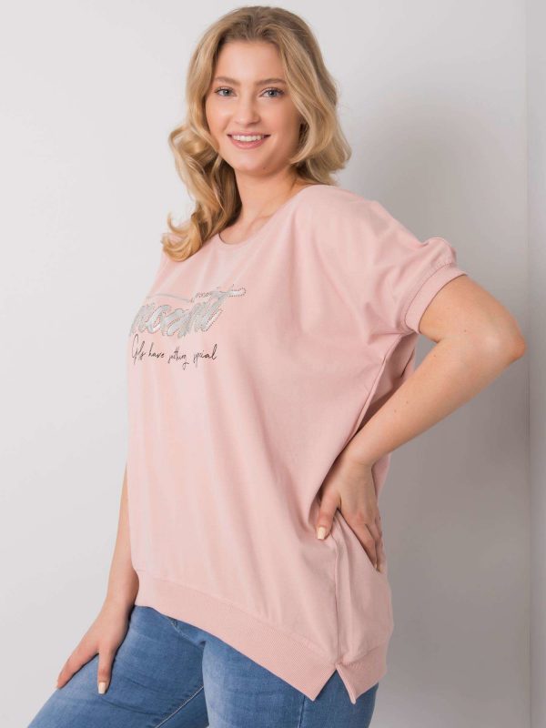 Jassmine Dirty Pink Plus Size Ladies Blouse