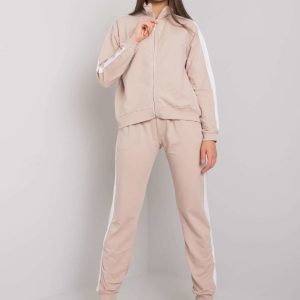 Beige women's set with stripes Aliana