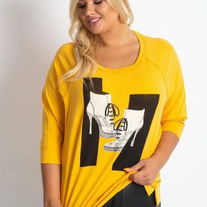 Yellow plus size blouse Lifesaver