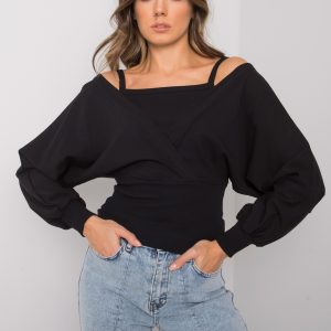 Women's Black Cotton Blouse Chavri RUE PARIS