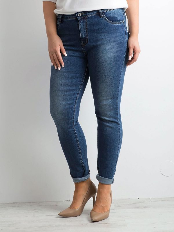 Dark blue jeans for women PLUS SIZE