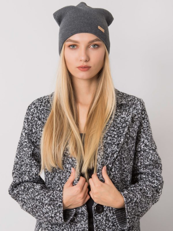 Dark grey beanie RUE PARIS