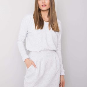 Light grey melange dress Kloe RUE PARIS