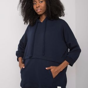 Navy blue long sweatshirt Grace