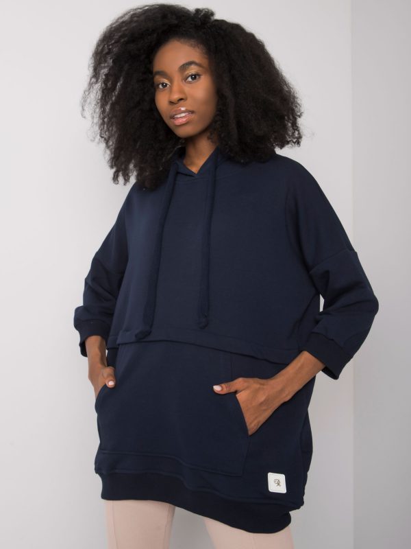 Navy blue long sweatshirt Grace