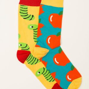 Yellow and blue men's socks