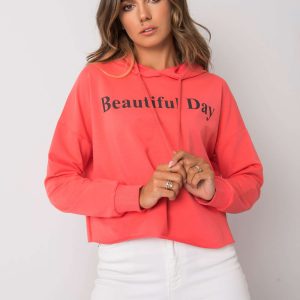 Coral sweatshirt with Zaylee inscription