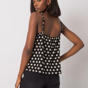 Eima's black polka dot top RUE PARIS