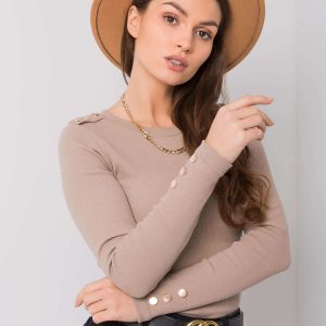 Dark beige blouse Diana RUE PARIS