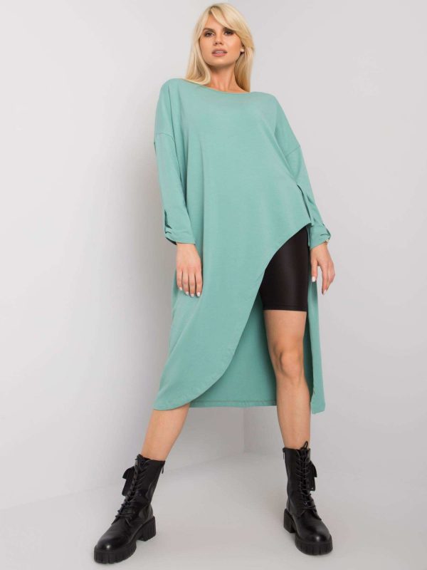 Pistachio cotton oversize tunic Brenda