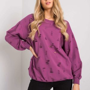 Dark purple cotton sweatshirt Catalina