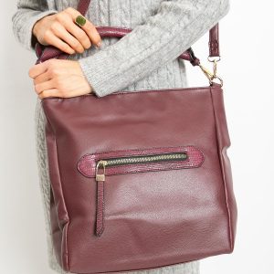 Plum eco-leather city bag